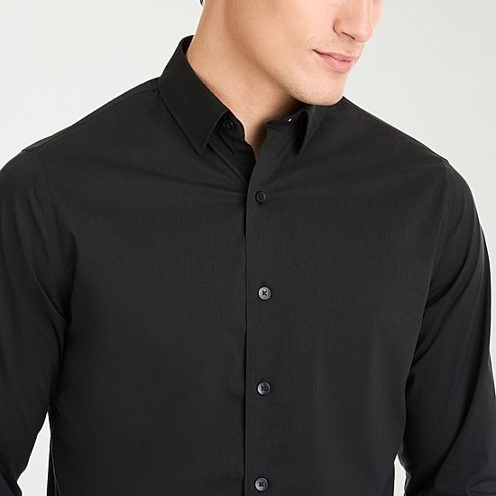 Van Heusen Everyday Defense Stain Shield Mens Long Sleeve Slim Fit Stretch Fabric Button-Down Shirt