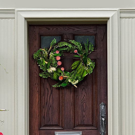 Safavieh Sweetgum & Mandarin Semi Wreath