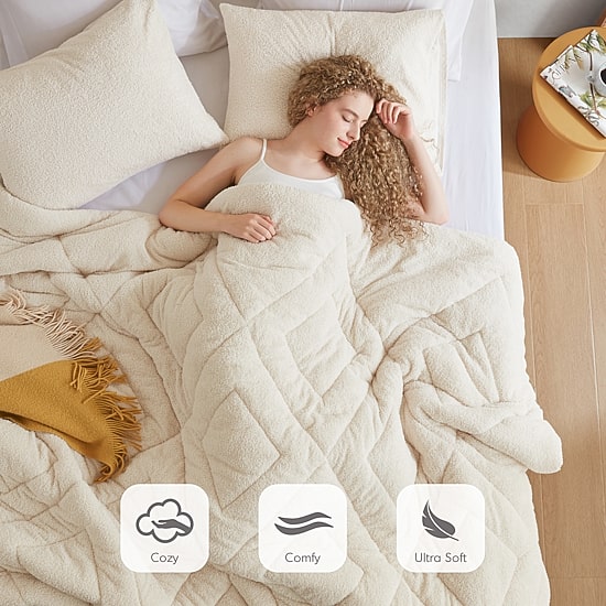 510 Design Kyla Quilted Teddy Midweight Comforter Set