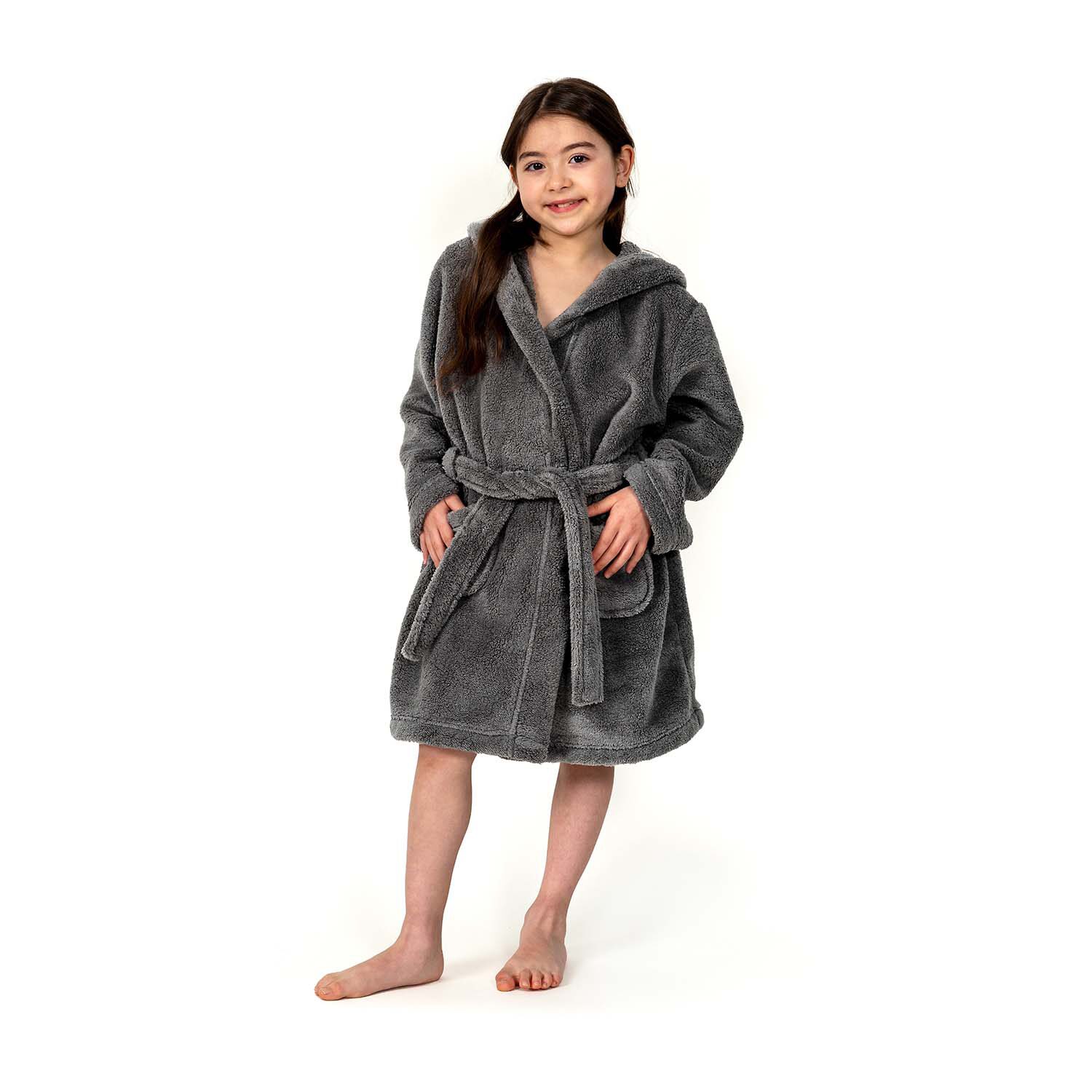 Linum Home Textiles Plus Kids Bathrobe Unisex Long Sleeve Length Robe