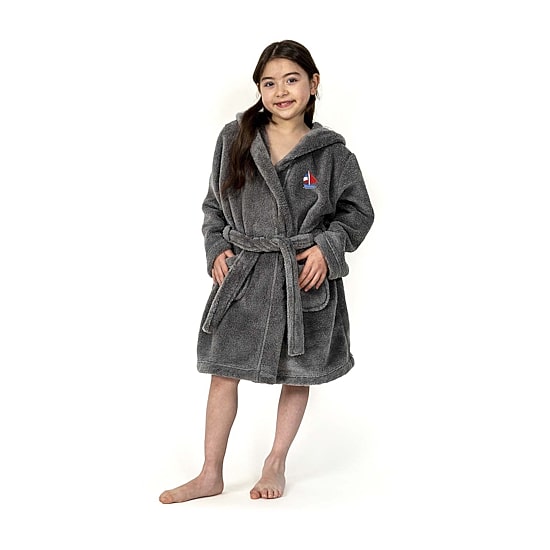 Linum Home Textiles Plush Boat Kids Bathrobe Unisex Long Sleeve Long Length Robe