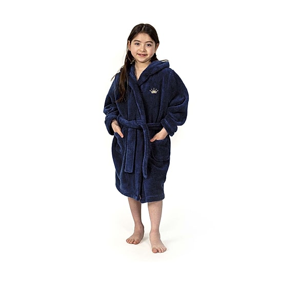 Linum Home Textiles Plush Cheetah Crown Little & Big Girls Long Sleeve Bathrobe