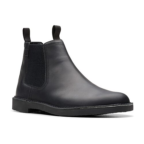 Clarks Mens Shepton Flat Heel Chelsea Boots, 9 Medium, Black