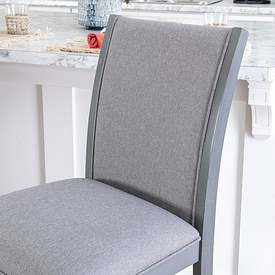 Linon Parrilla 2-pc. Counter Height Upholstered Bar Stool