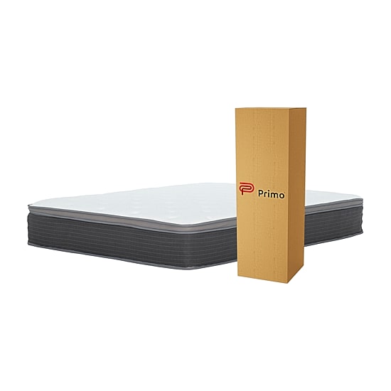 Primo Equilibria Pocket Coil 12" Medium/Firm Hybrid Euro Top - Mattress in a Box