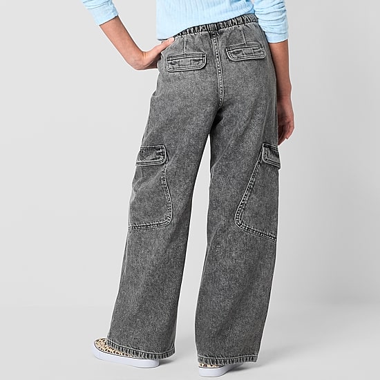 Thereabouts Little & Big Kid Girls Cargo Wide Leg Jean