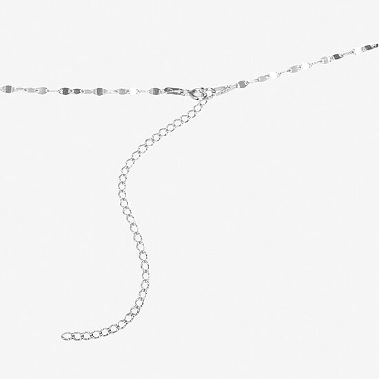 Silver Treasures Mirror Chain Sterling Silver 12 Inch Link Choker Necklace