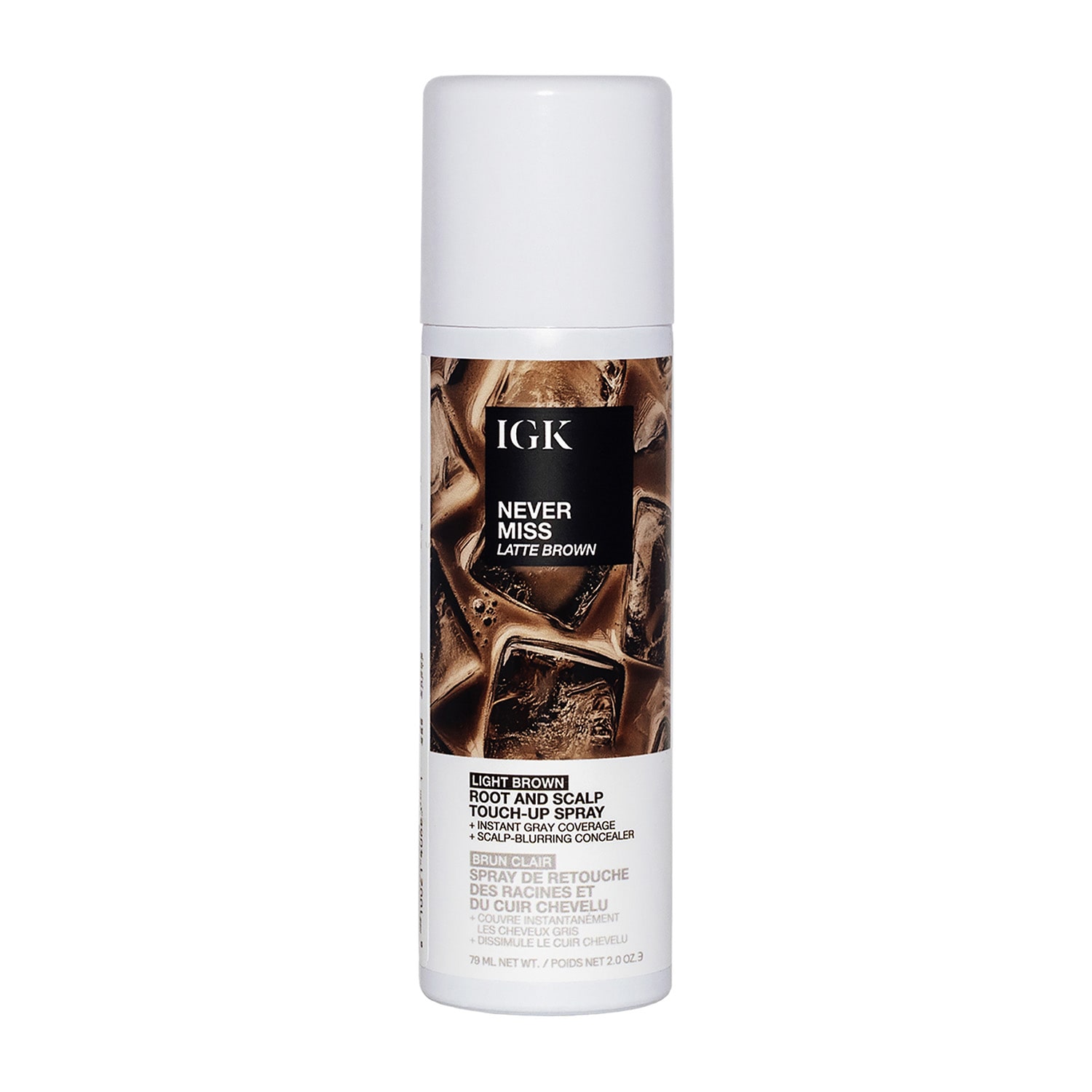 IGK Never Miss Root Spray Hair Color 2 oz., One Size, Brown
