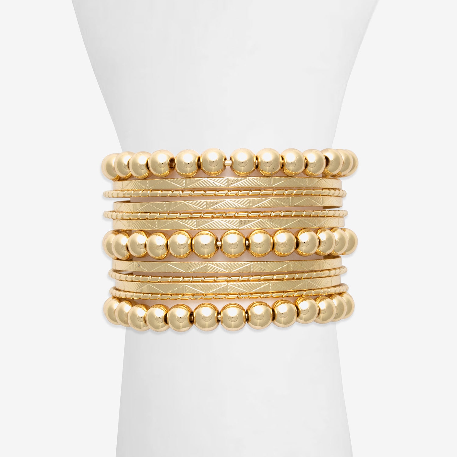 Bold Elements Gold Tone Womens Cuff Bracelet