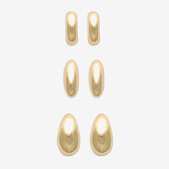 Mixit Womens 3 Pair Earring Set