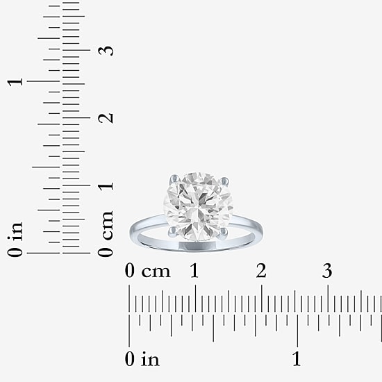 Bridal Addiction Womens 4 1/7 Ct. T.W. Lab Grown White Diamond 14K Gold Round Solitaire Engagement Ring