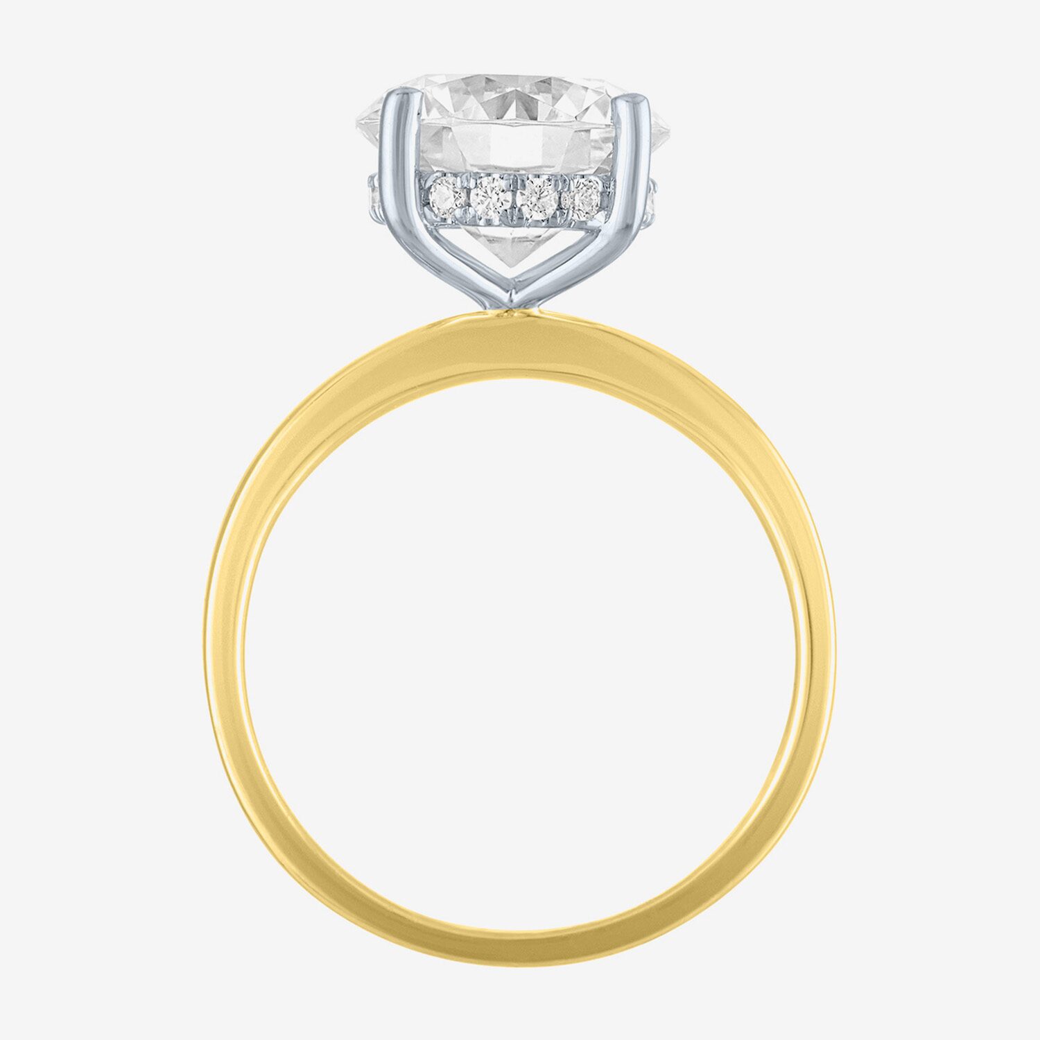 Bridal Addiction Womens 4 1/7 Ct. T.W. Lab Grown White Diamond 14K Gold Oval Solitaire Engagement Ring