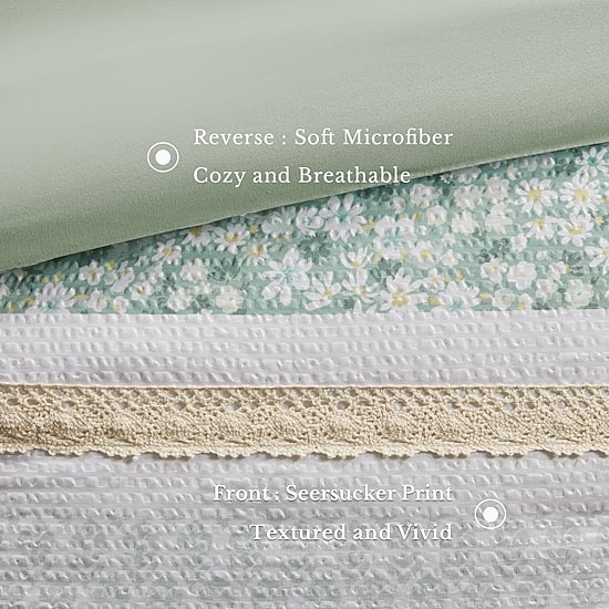 Madison Park Evian Seersucker 5-pc. Midweight Comforter Set