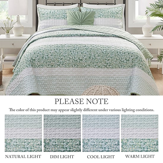 Madison Park Evian Seersucker 4-pc. Hypoallergenic Quilt Set