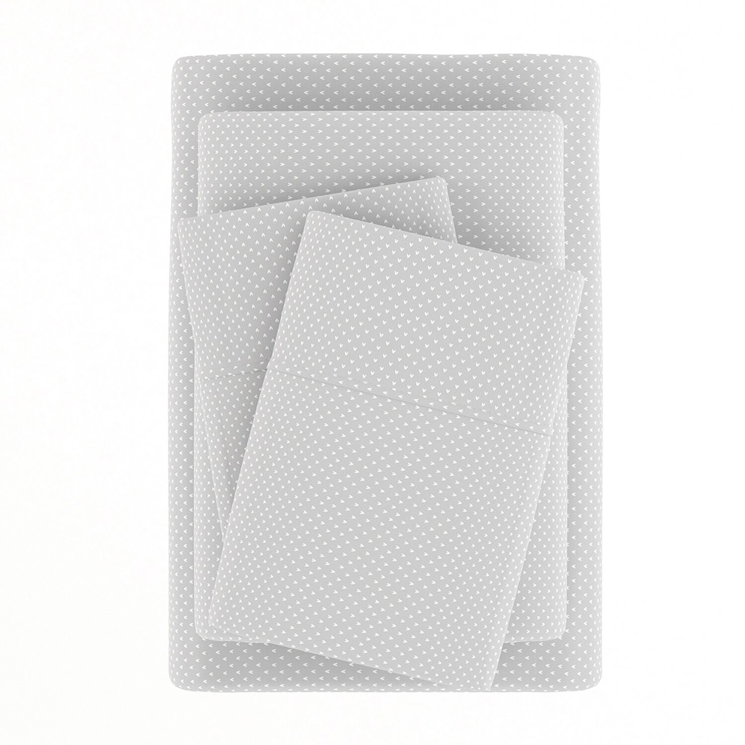 Casual Comfort Heart Pattern Deep Pocket Sheet Set