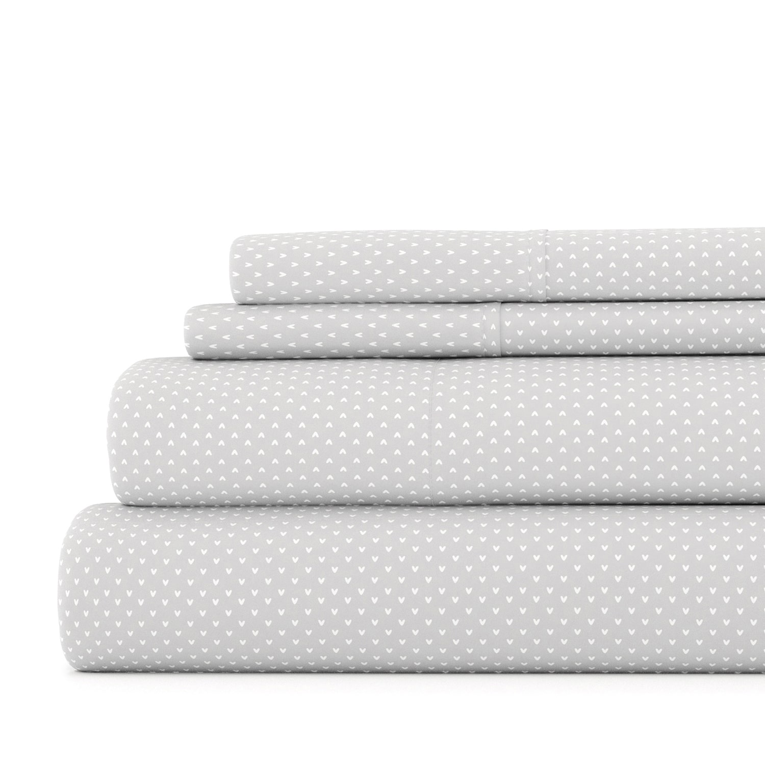 Casual Comfort Heart Pattern Deep Pocket Sheet Set