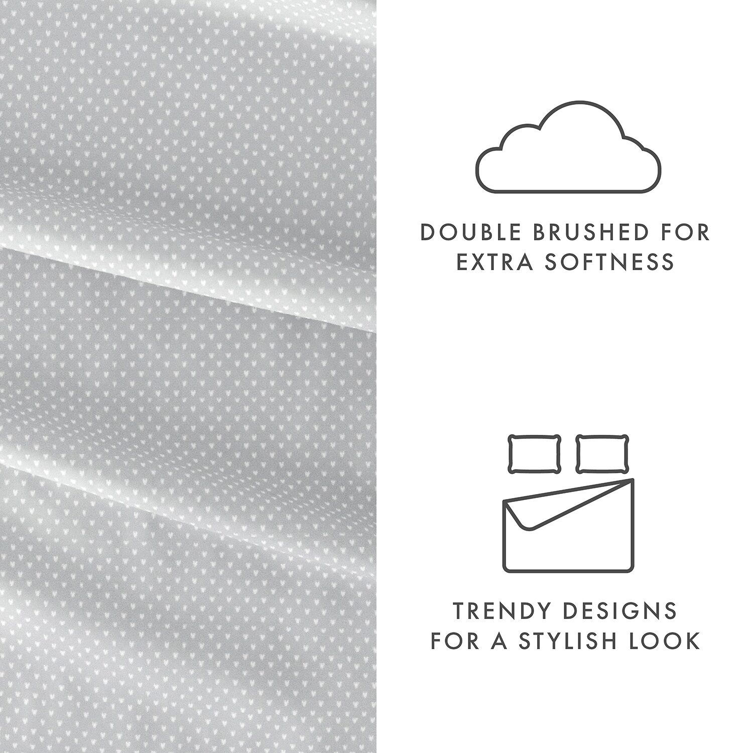 Casual Comfort Heart Pattern Deep Pocket Sheet Set
