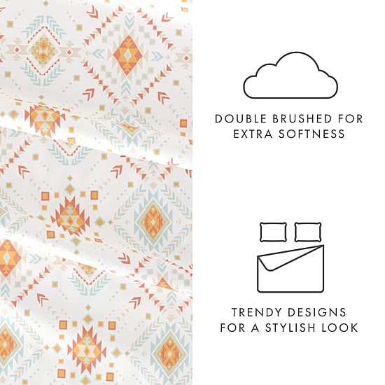 Casual Comfort Boho Pattern Deep Pocket Sheet Set