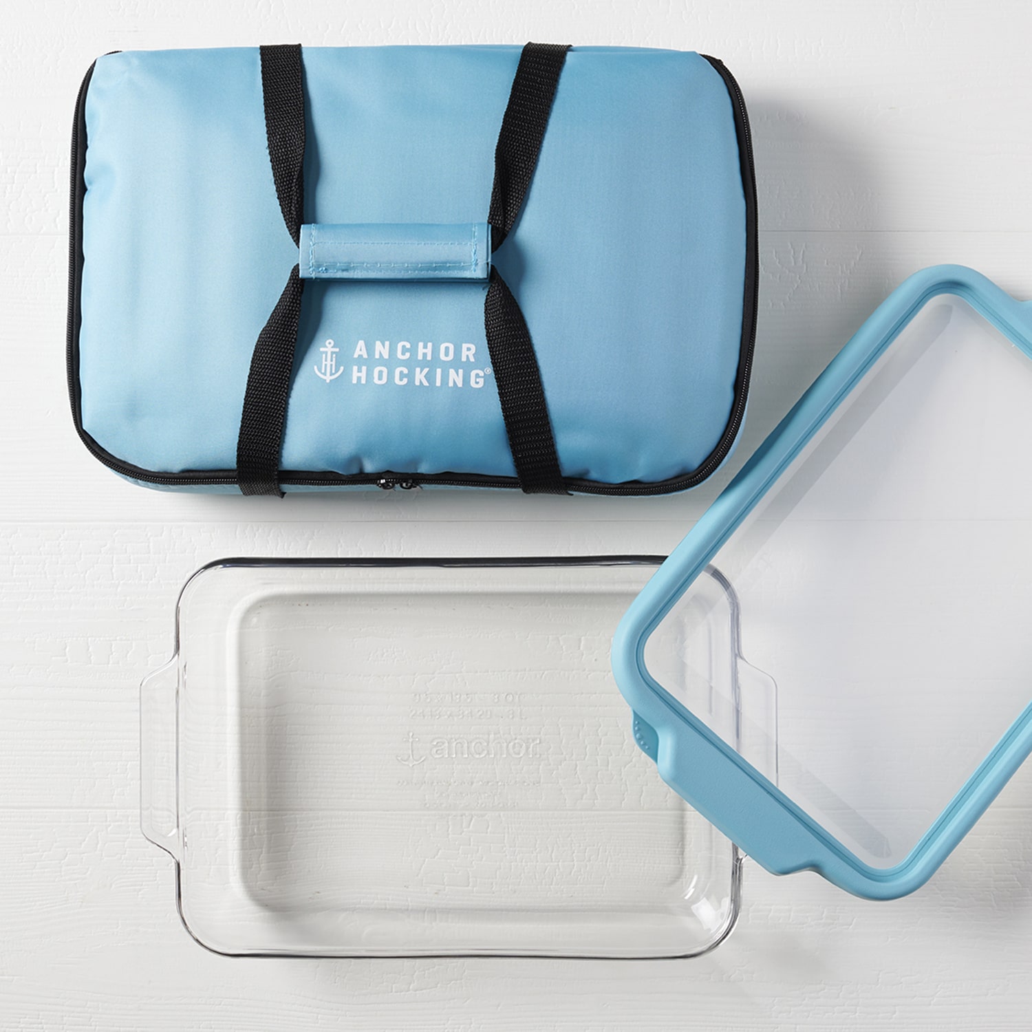 Anchor Hocking 3-pc. Glass Baking Dish with Lid and Tote