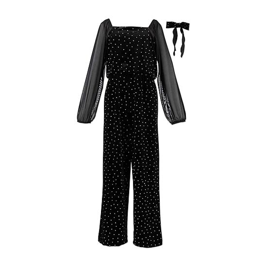 Speechless Big Kid Girls Square Neck Long Sleeve Jumpsuit