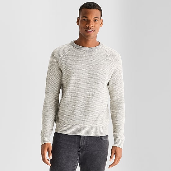 mutual weave Mens Crew Neck Long Sleeve Pullover Sweater