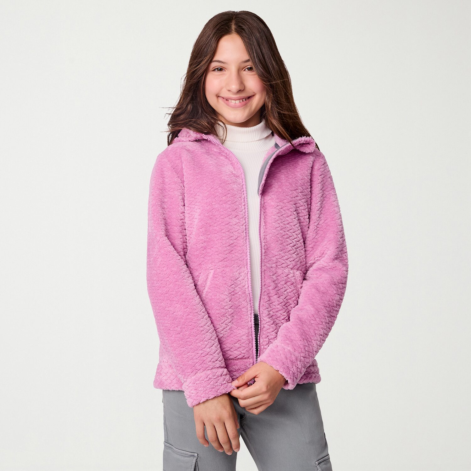Free Country Little & Big Kid Girls Faux Fur Lightweight Jacket