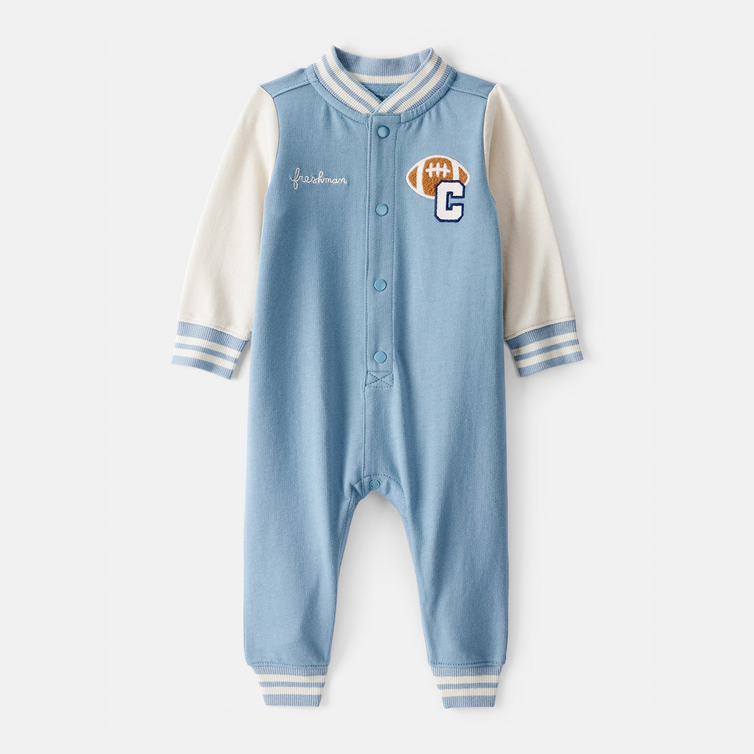 Carter's Baby Boys V Neck Long Sleeve Jumpsuit