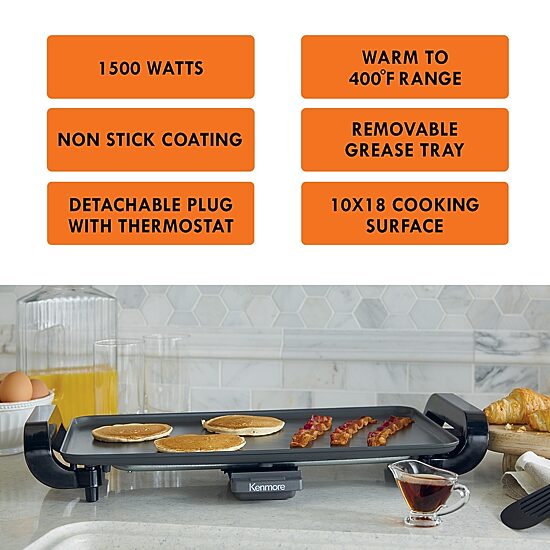 Kenmore 10"x18" Non-Stick Electric Griddle