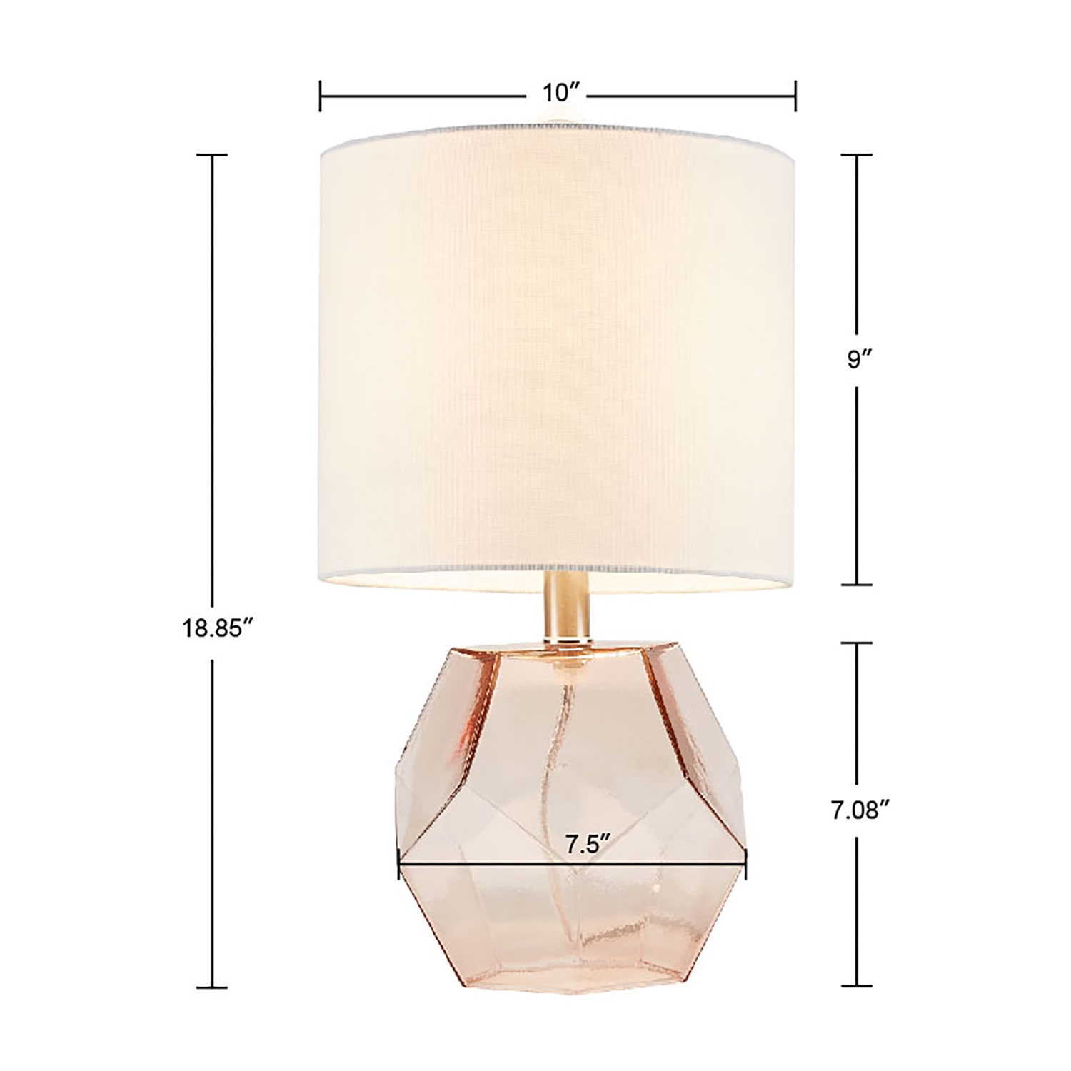 510 Design Bella Geometric Glass Table Lamp