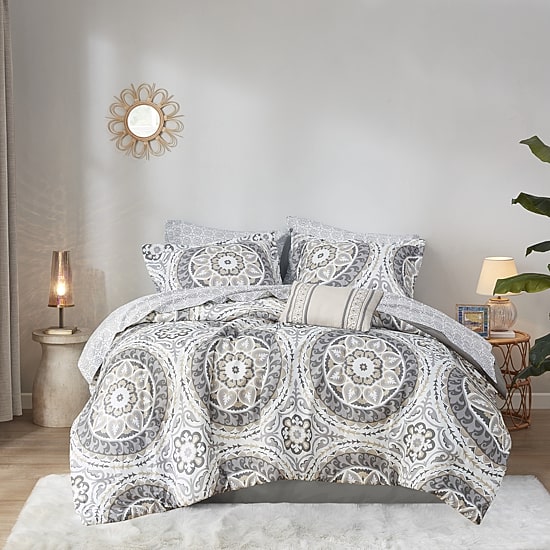 Madison Park Essentials Aurora Comforter Set with Cotton Sheets