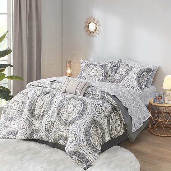 Madison Park Essentials Aurora Comforter Set with Cotton Sheets