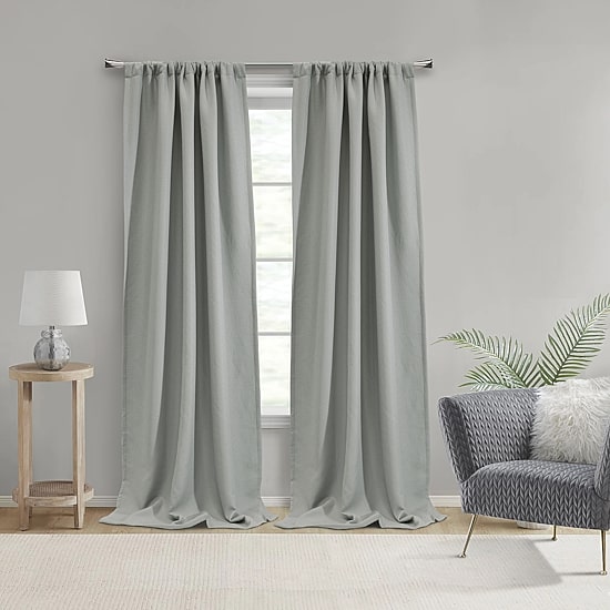 THERMALOGIC™ Birmingham Rod Pocket Back Tab Energy Saving Blackout Single Curtain Panel