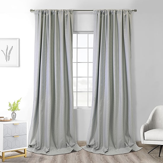 Thermaplus Brooklyn Rod Pocket Back Tab Energy Saving 100% Blackout Single Curtain Panel