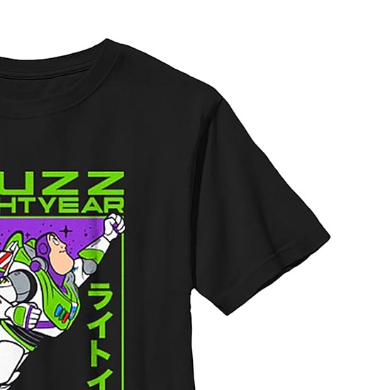 Disney Collection Little & Big Kid Boys Crew Neck Short Sleeve Regular Fit Buzz Lightyear Toy Story Graphic T-Shirt
