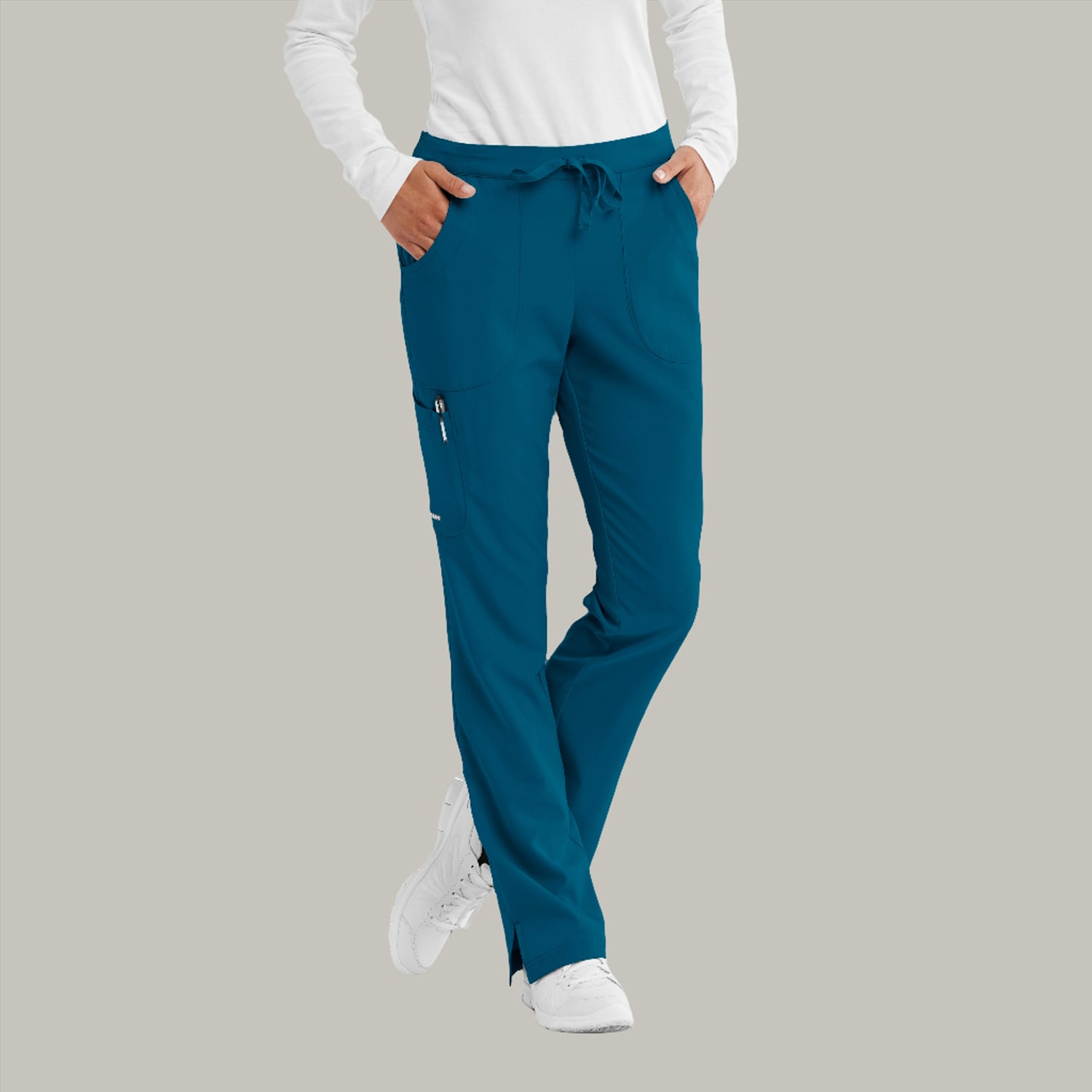 Skechers Sk201 Reliance 3-Pocket Mid-Rise Straight Leg Womens Plus Tall Tag Free STRETCH FABRIC Moisture Wicking Scrub Pant
