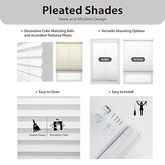 Cut-to-Width 1" Cordless Pleated Shade