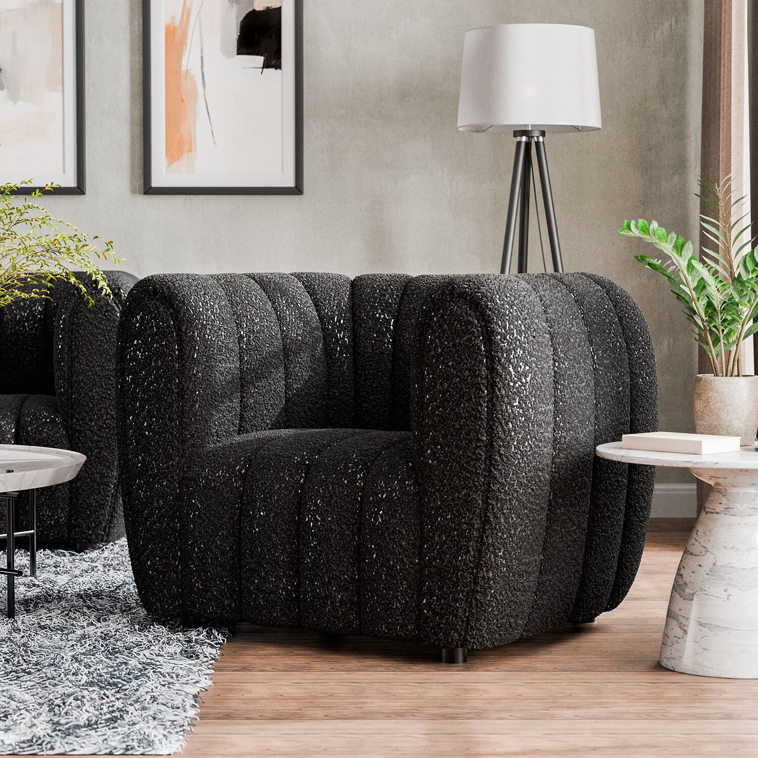 Furniture of America™ Laura Upholstered Barrel Chair