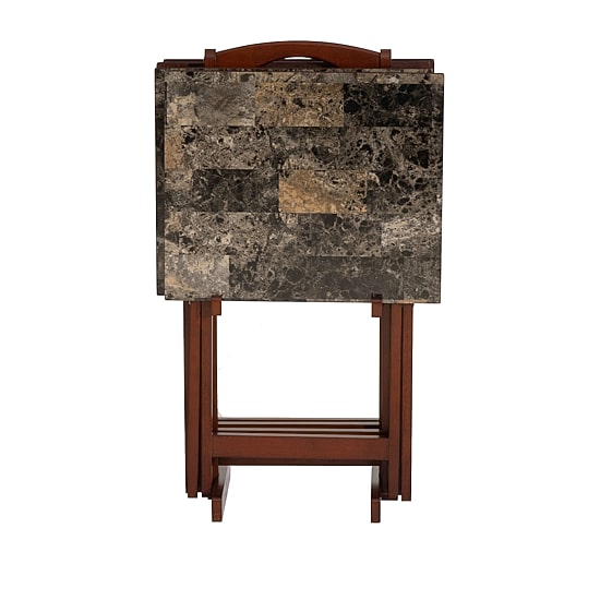 Breckenham Faux Marble 5-pc. TV Tray Table