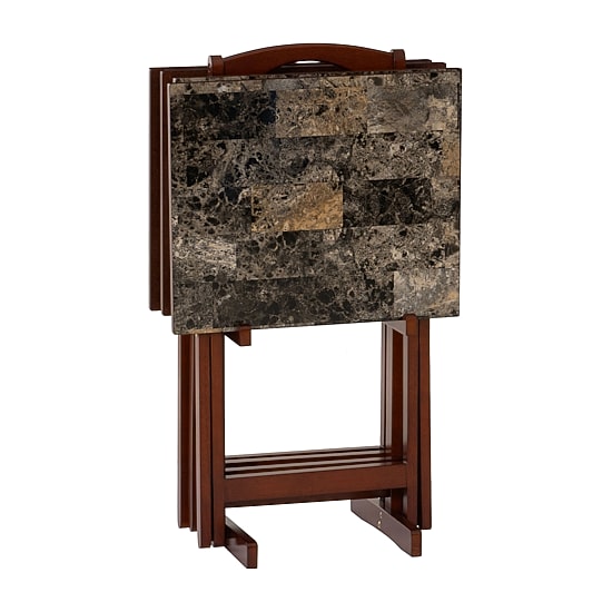 Breckenham Faux Marble 5-pc. TV Tray Table
