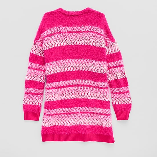Thereabouts Little & Big Kid Girls Long Sleeve Open Front Striped Cardigan