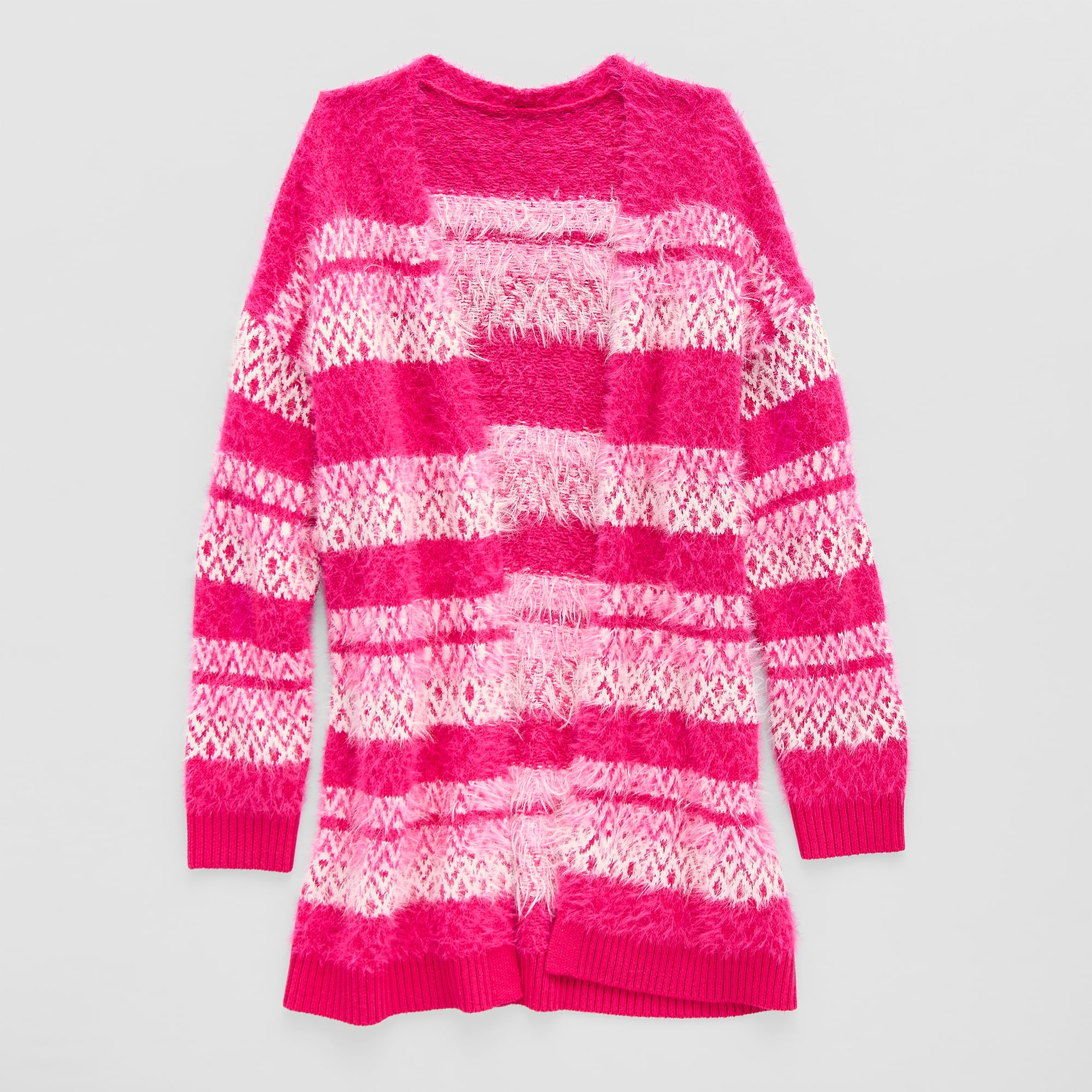 Thereabouts Little & Big Kid Girls Long Sleeve Open Front Striped Cardigan
