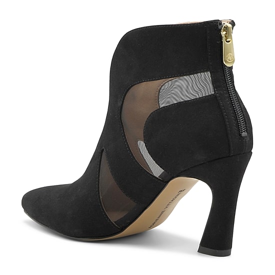 Adrienne Vittadini Womens Nuss Flared Heel Booties