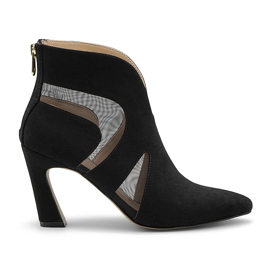 Adrienne Vittadini Womens Nuss Flared Heel Booties