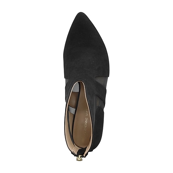 Adrienne Vittadini Womens Nuss Flared Heel Booties