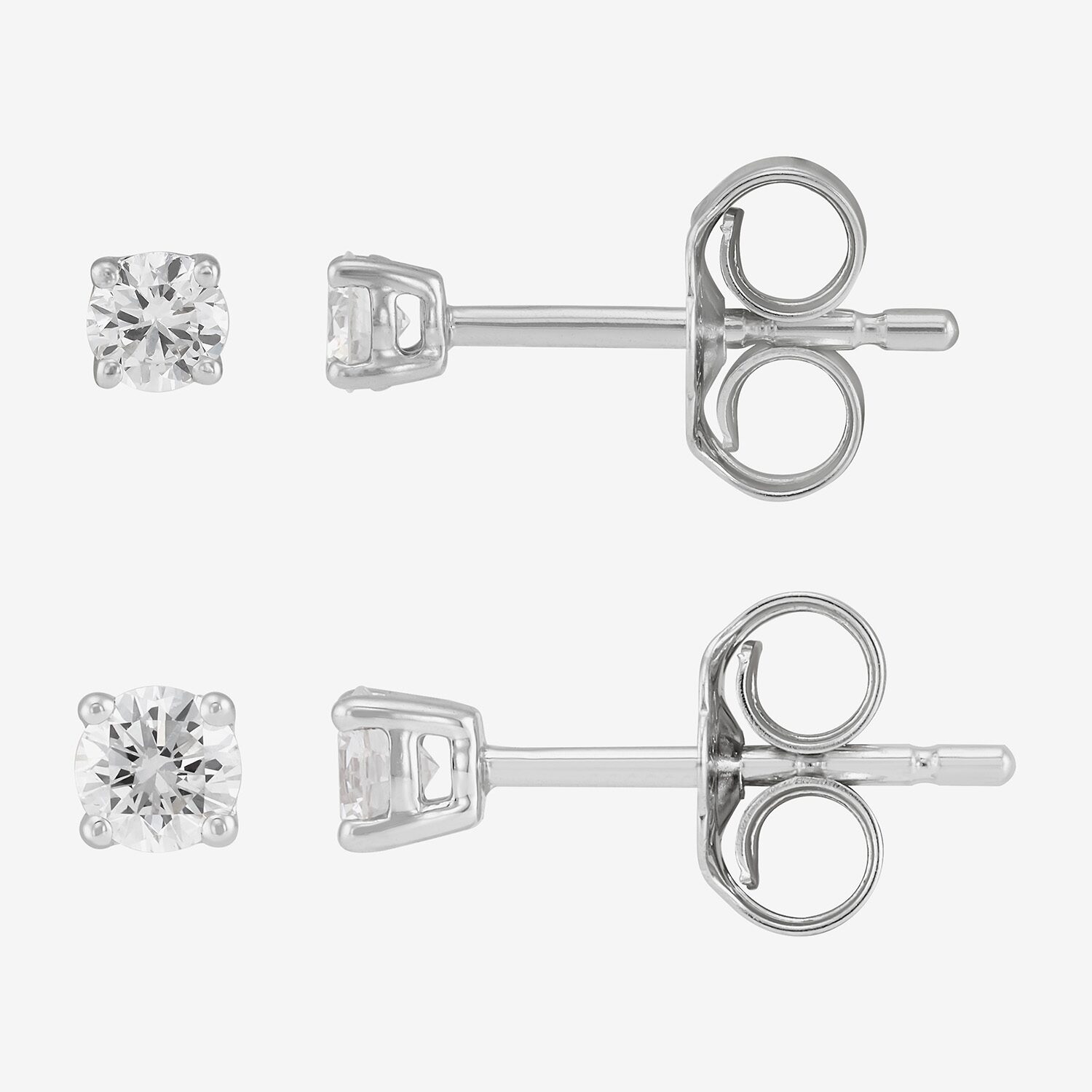 ( H-I, SI2 ) 1/3 CT. T.W. Lab-Grown Diamond 10K Gold 2.5mm Round Stud Earring Set