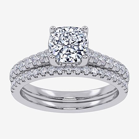 H-I / Si2-I1) Womens 1 1/2 CT. T.W. Lab Grown White Diamond 10K or