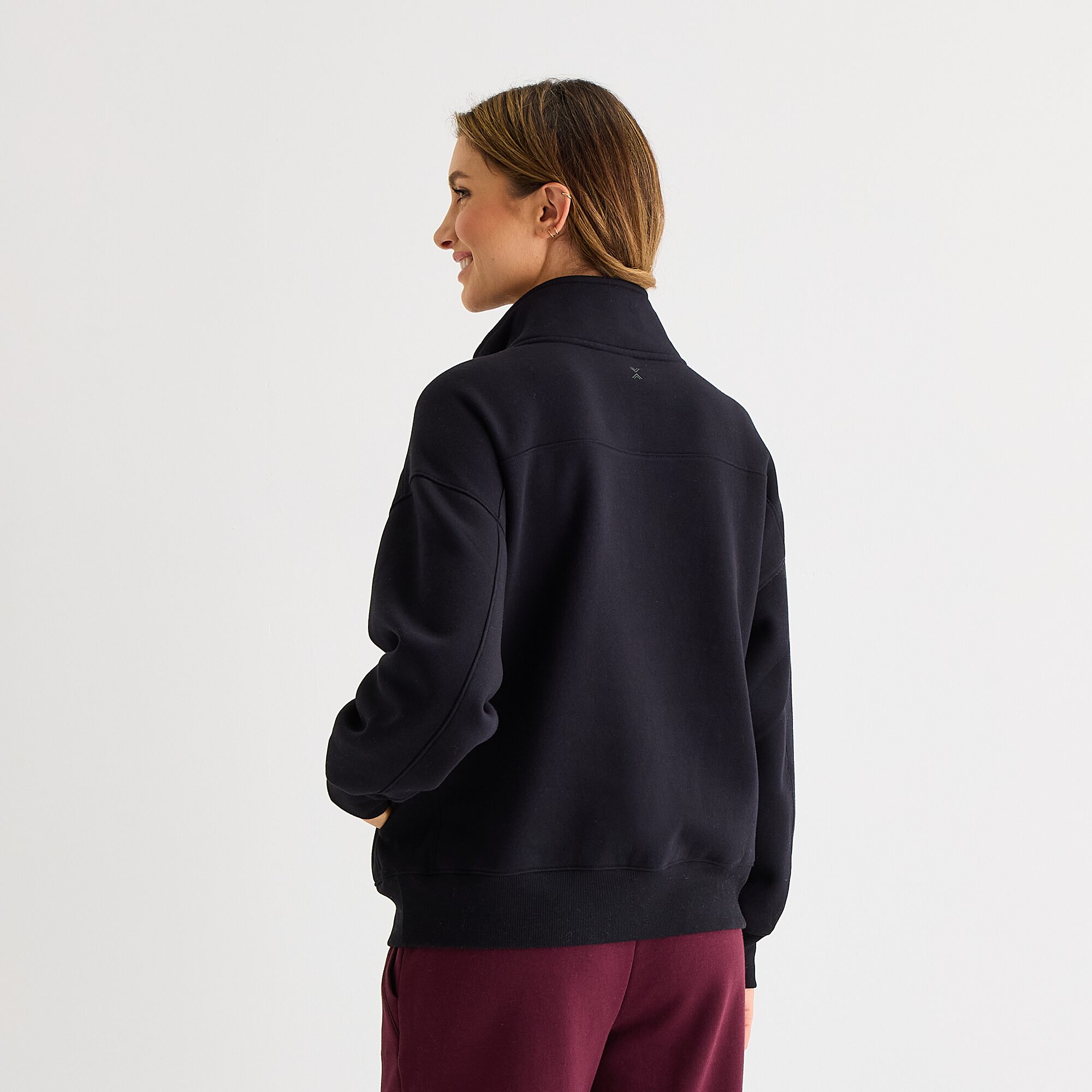 Xersion Womens Mock Neck Long Sleeve Active Tall Quarter-Zip Pullover
