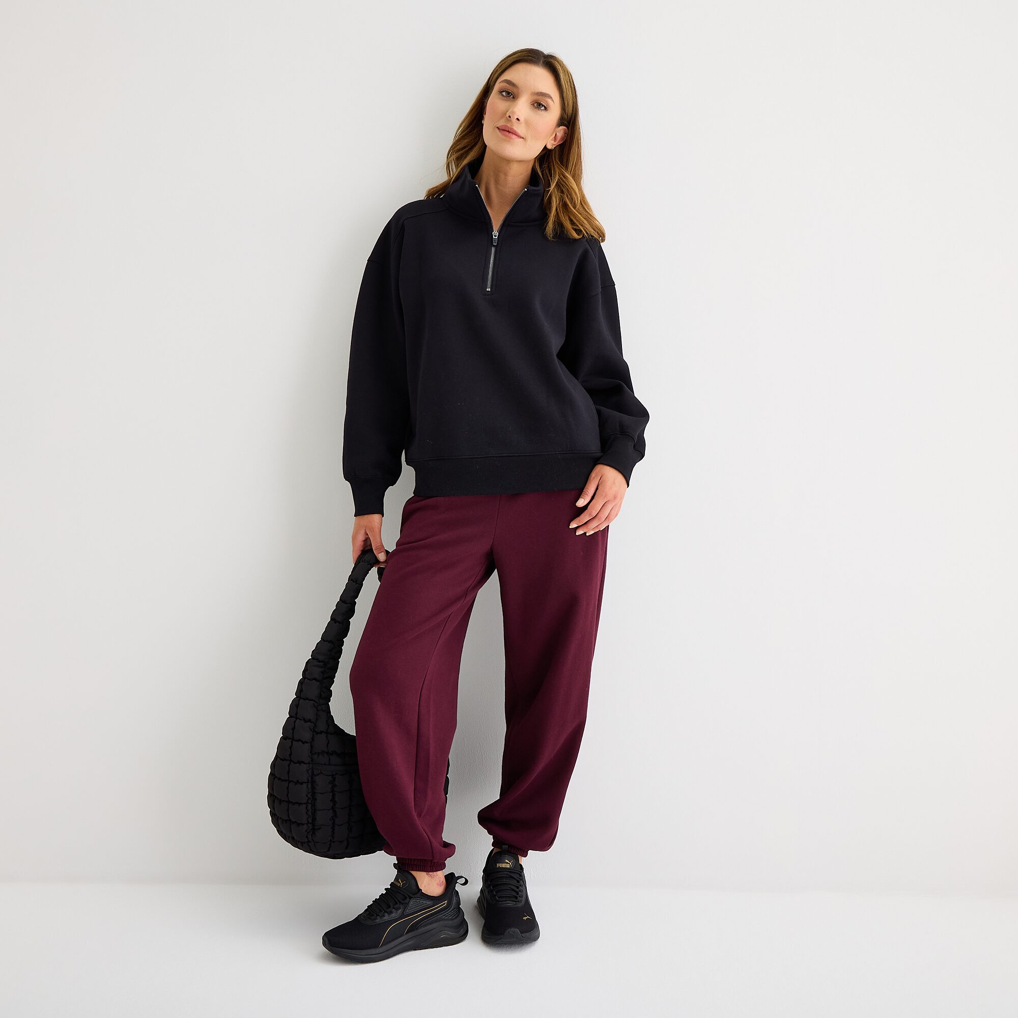Xersion Womens Mock Neck Long Sleeve Active Tall Quarter-Zip Pullover