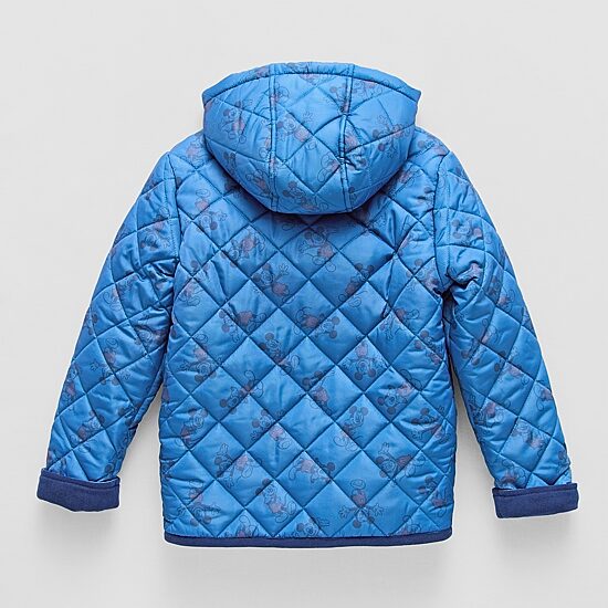 Disney Collection Little & Big Kid Boys Mickey Mouse Hooded Midweight Quilted Jacket