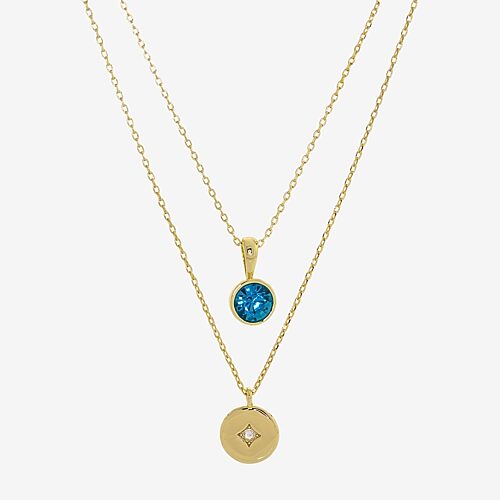 Sparkle Allure Womens Red Cubic Zirconia 14K Gold Over Brass Necklace Set, One Size, December
